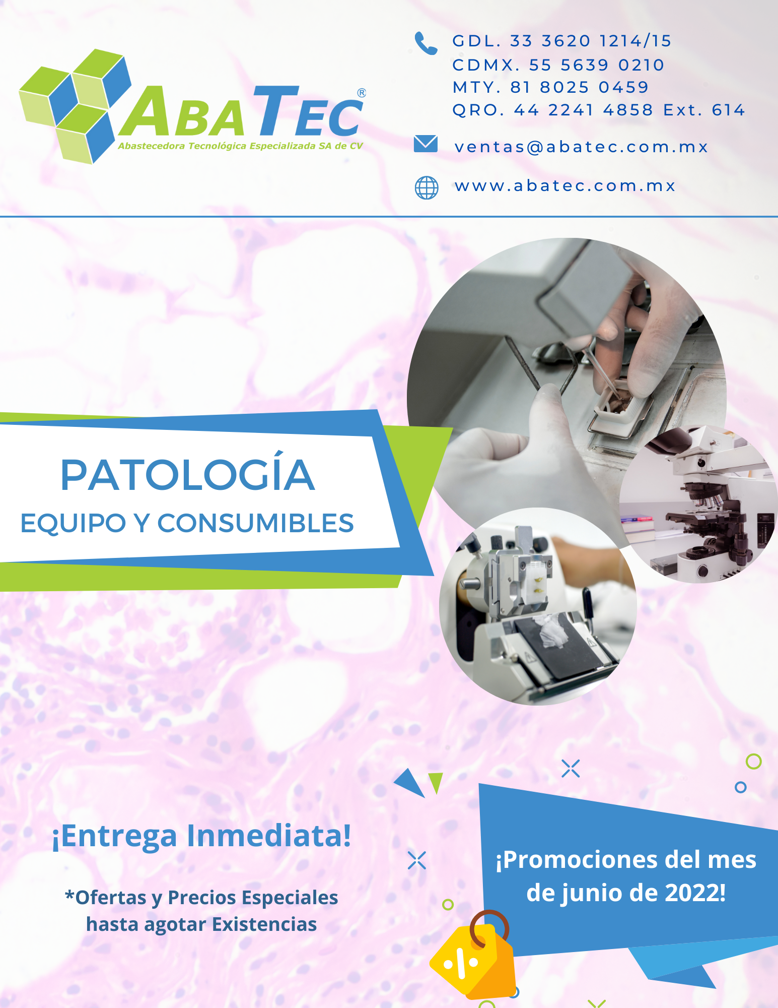 Catálogo de Promociones de Equipo y Consumibles para Patología